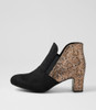 Kollom Black Bronze Speck Microsuede Ankle Boots