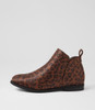 Fanda Brown Leopard Microsuede Chelsea Boots