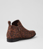 Fanda Brown Leopard Microsuede Chelsea Boots