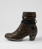 Zonte Leopard Fabric Ankle Boots