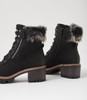 Wilkern Black Nubuck Pu Ankle Boots