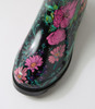 Bianni Black Floral Gumboot Knee High Boots