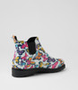 Baia White Butterfly Gumboot Ankle Boots