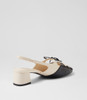 Cherub Black Cream Patent Pu Heels