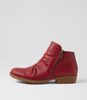 Rosie Dark Red Ankle Boots