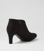 Ishee W Black Microsuede Ankle Boots