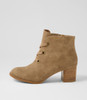 Jutter Taupe Nubuck Pu Ankle Boots