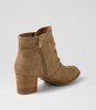Jutter Taupe Nubuck Pu Ankle Boots