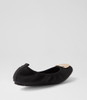 Simmal Black Nubuck Pu Flat Shoes