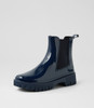 Karina Navy Gumboot Ankle Boots
