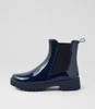 Karina Navy Gumboot Ankle Boots