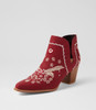 Crasho Crimson Multi Ankle Boots