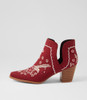 Crasho Crimson Multi Ankle Boots