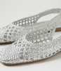 Merson Silver Weave Flat Shoes