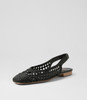 Merson Black Weave Flat Shoes