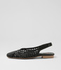 Merson Black Weave Flat Shoes