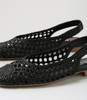 Merson Black Weave Flat Shoes