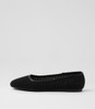 Zardozi Black Weave Flat Shoes