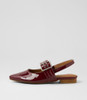 Angelli Wine Patent Pu Flat Shoes