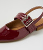 Angelli Wine Patent Pu Flat Shoes