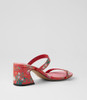 Sashay Red Botanic Patent Synthetic Sandals