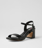 Strut Black Metallic Sandals
