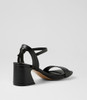 Strut Black Metallic Sandals