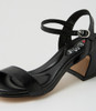 Strut Black Metallic Sandals