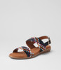 Manza Navy Multi Sandals