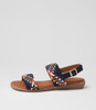 Manza Navy Multi Sandals