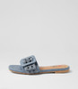 Vanrennes Blue Patent Synthetic Sandals
