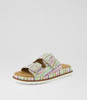 Darto Bright Zigzag Fabric Sandals