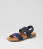 Divide Navy Fabric Sandals