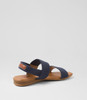 Divide Navy Fabric Sandals