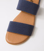 Divide Navy Fabric Sandals