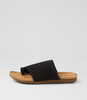 Fillow Black Fabric Sandals