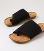 Fillow Black Fabric Sandals