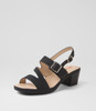 Berton Black Sandals