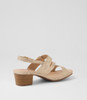 Berton Beige Snake Metallic Sandals