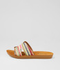 Glori Bright Zigzag Synthetic Raffia Slides