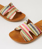 Glori Bright Zigzag Synthetic Raffia Slides