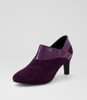 Ilonda W Eggplant Microsuede Patent Pu Heels