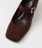 Keighly Choc Microsuede Heels
