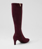 Islene W Wine Stretch Microsuede Knee High Boots