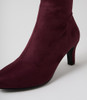 Islene W Wine Stretch Microsuede Knee High Boots