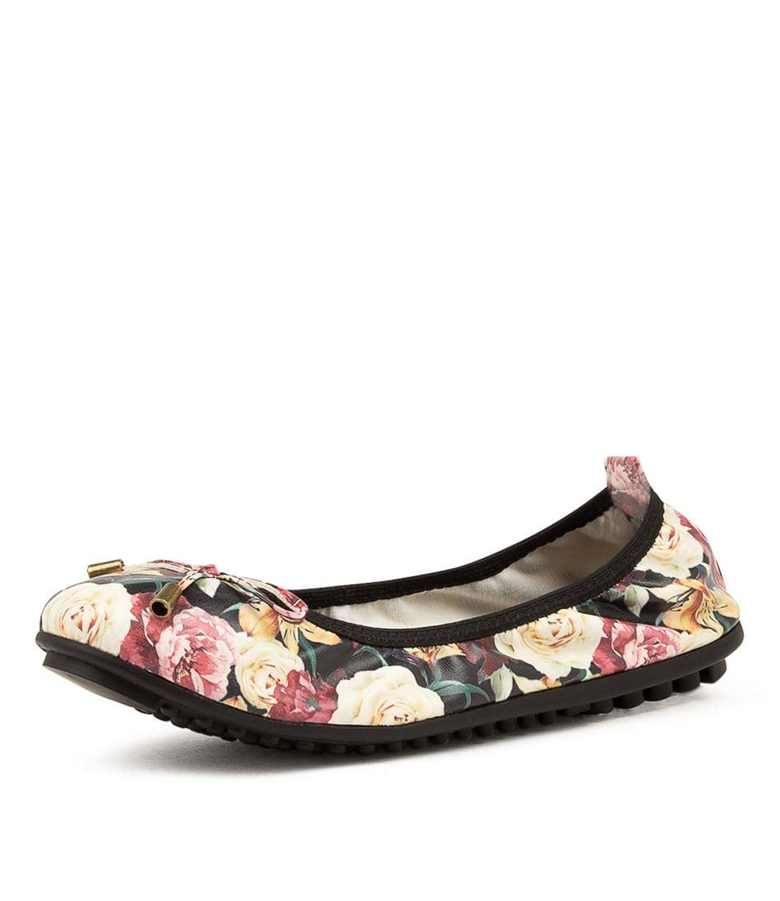 CORWIN FLORAL SMOOTH BALLET FLATS - I Love Billy