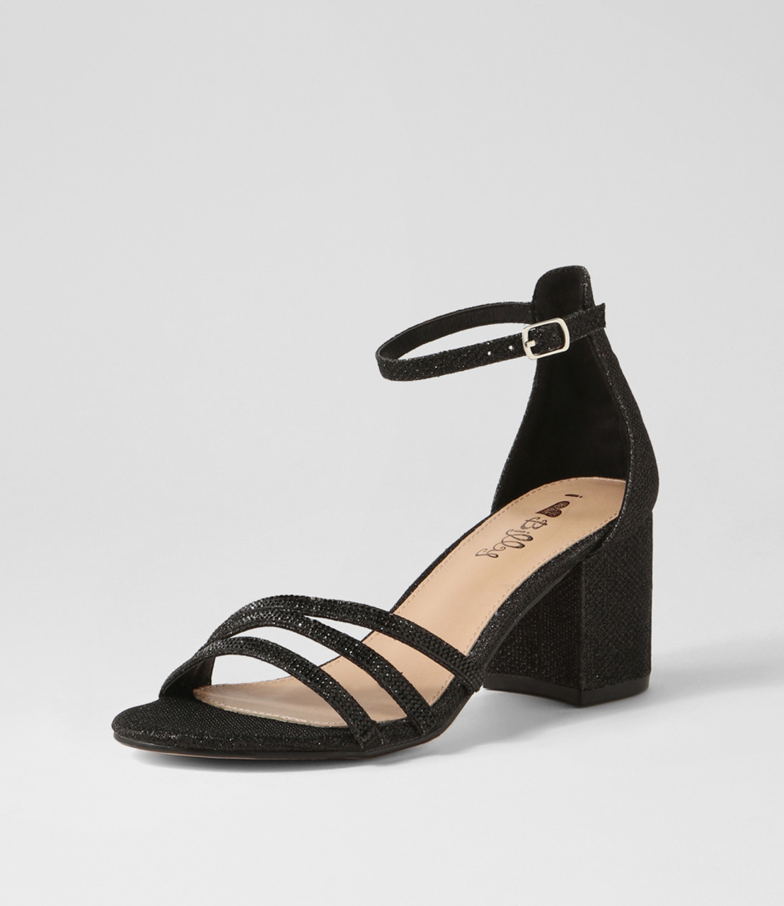 Bountys Black Glitter Sandals | Shop Online at Williams