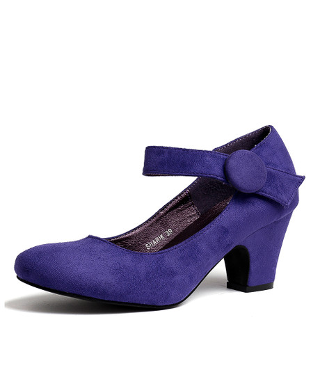 SHARIK PURPLE MICROSUEDE HEELS