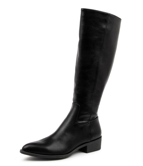SEABISCUIT BLACK KNEE HIGH BOOTS