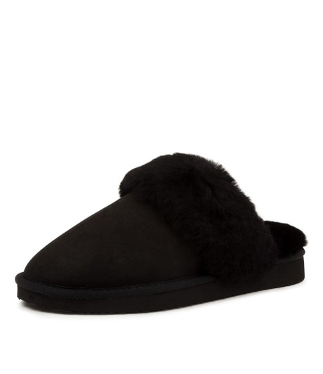 TOASTY IL BLACK BLACK LEATHER FUR